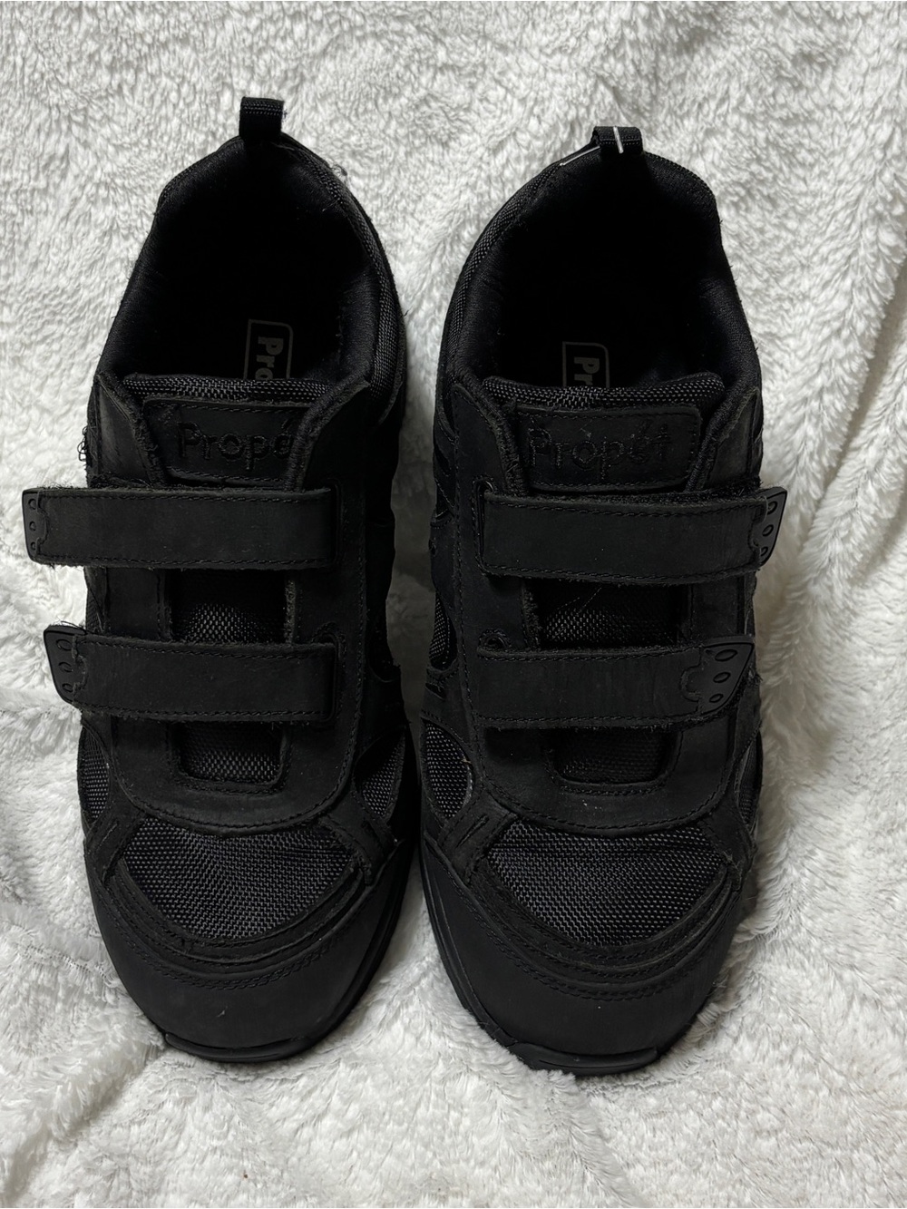 Propet ortholite Men's Black Velcro Comfort Sneakers Sz 10XX (5E)